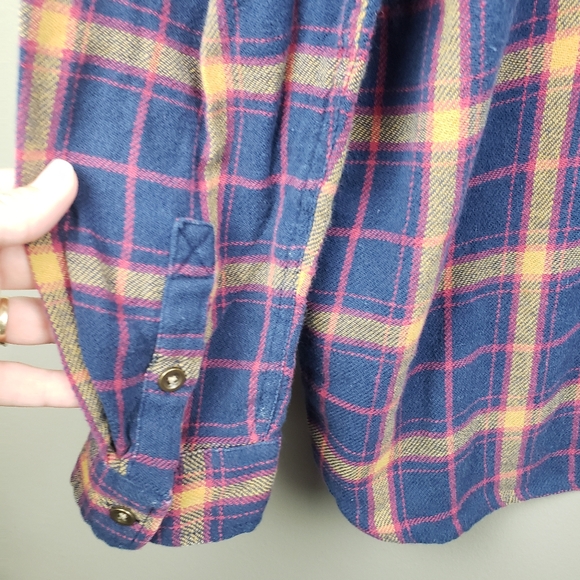 Natural Reflections Womens Flannel Button Up Shirt Size 1X Blue 100% Cotton 2018 - Picture 8 of 8